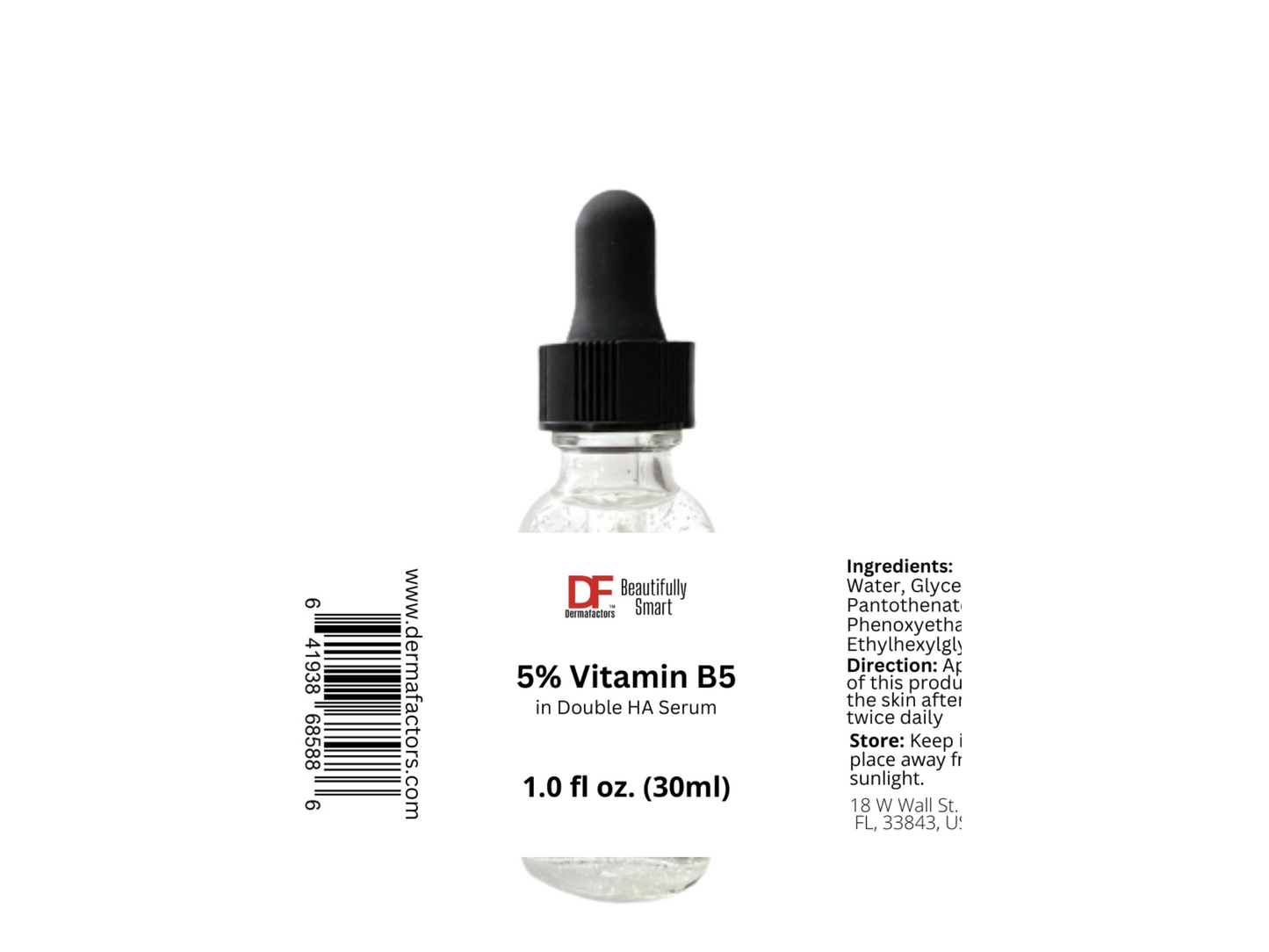 5% Vitamin B5 in Hyaluronic Acid, Facial Serum, Advanced formula