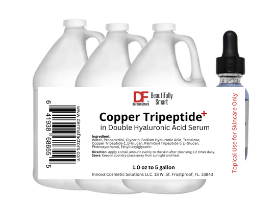 Copper Peptide Plus in Double Hyaluronic Acid Serum, 1.0 oz & Bulk